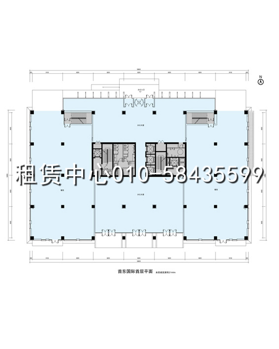 首东国际大厦1F平面图